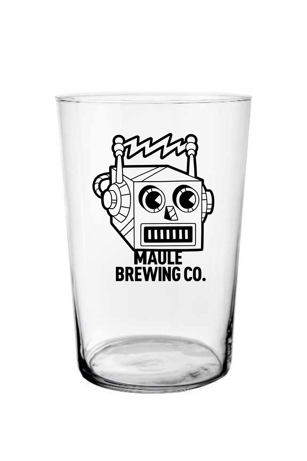 Maule Brewing Co. Stumpy 'Robot' pint Glass