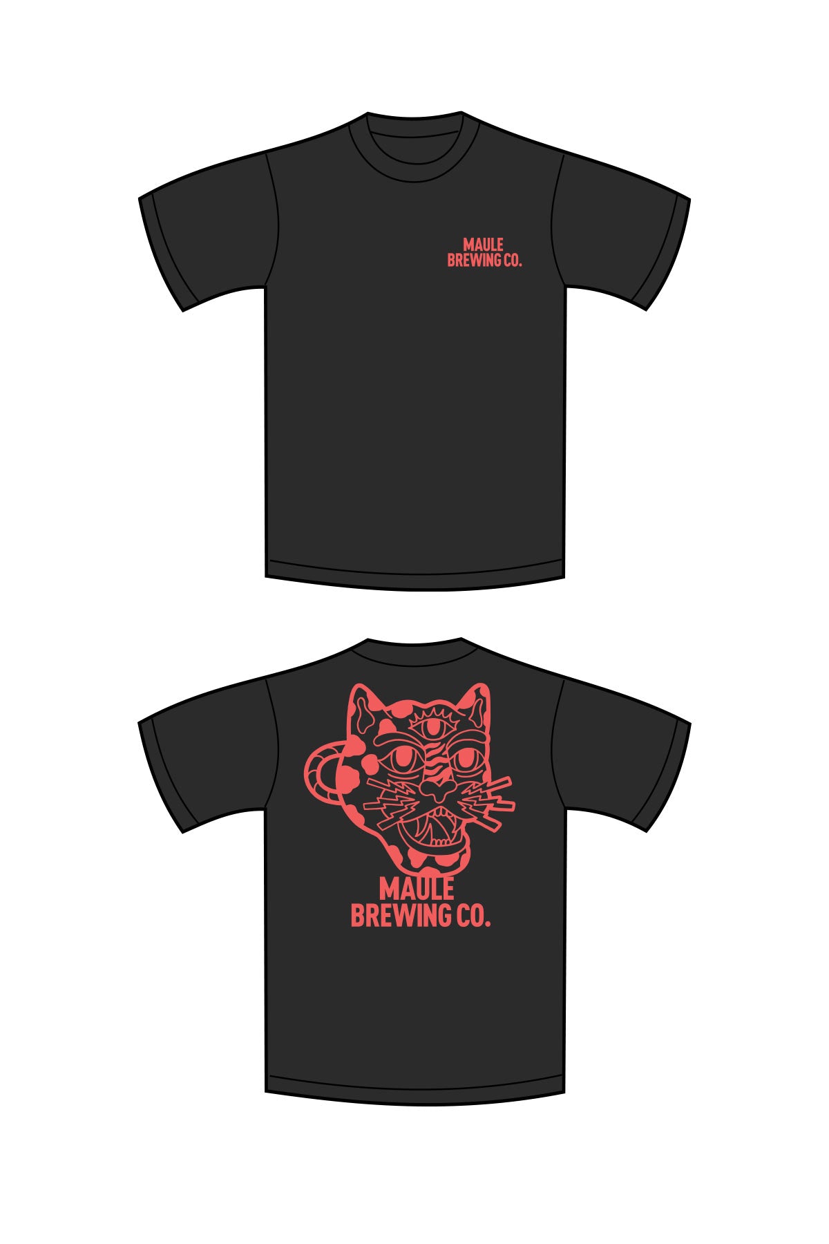 Maule Brewing Co. '3 Eyed Leopard' Black T-Shirt