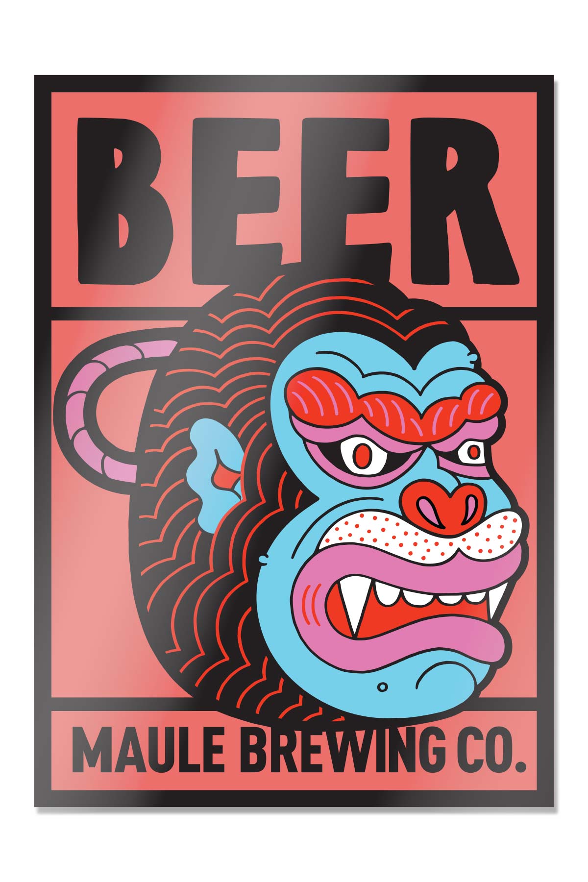 Maule Brewing Co. 'Gorilla' A1 Poster Print