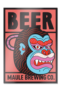 Maule Brewing Co. 'Gorilla' A1 Poster Print