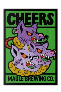 Maule Brewing Co. 'Cerberus Dogs' A2 Poster Print